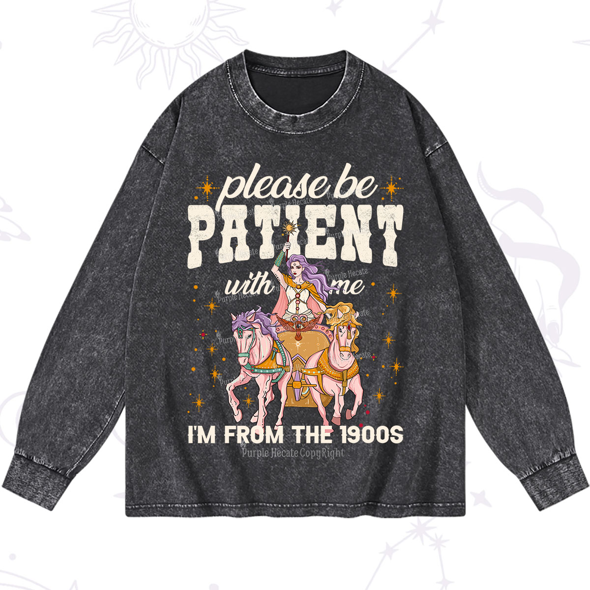 Purplehecate Please Be Patient With Me I'm From The 1900s Washed Long Sleeve Shirt